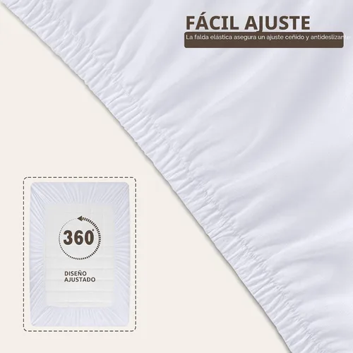 Miniatura 6 de Almohadillas de colchón premium, gemelo, Blanco