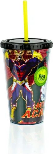 Miniatura 3 de Everenty Taza de plástico My Hero Academia Mercancía de anime y manga con licencia 16 onzas de plástico sin BPA Perfecto para el hogar