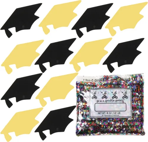 Miniatura 146 de Confetti Grad Cap Negro, Azul Marino Combo - 2 bolsas de media onza (1 oz)