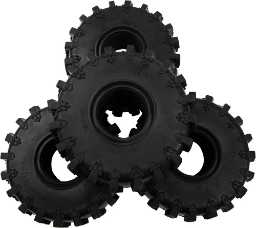 Miniatura 7 de ShareGoo - Neumáticos de goma ShareGoo de 2.2 pulgadas para terreno de barro, súper agarre, neumáticos suaves OD 5.827 in y 2.2 pulgadas, ruedas RC