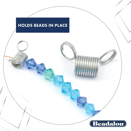 Miniatura 4 de Beadalon Tapón de cuentas, pequeño, puntas rosadas, 4 piezas