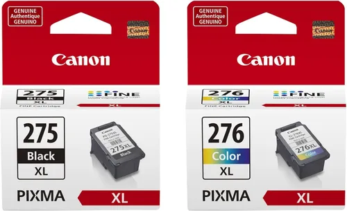 Canon Cartucho de tinta negro de alta capacidad PG-275 XL (4981C001) Cartucho de tinta de alta capacidad de color CL-276 XL (4987C001) - Embalaje al