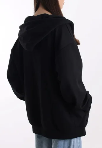 Miniatura 3 de MAJECLO Sudadera con capucha cómoda y ligera de gran tamaño con cremallera para mujer