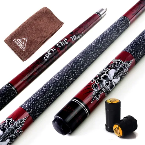 CUESOUL Juego de taco de billar de arce de 58 pulgadas 19/20/21 oz 1/2 - Serie Rockin G408
