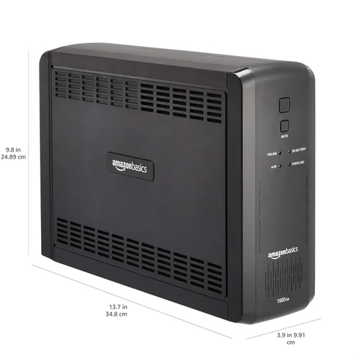 Miniatura 5 de Amazon Basics UPS - Protector contra sobretensiones y batería de reserva de 1500 VA/900 W, 10 tomas, suministro ininterrumpido interactivo de línea