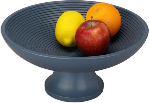 Miniatura 10 de Folkulture Frutero de madera para encimera de cocina Cesta grande de frutas de plátano ecológica de 12 pulgadas para cocina Tazón de madera