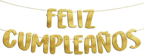 Cartel de Feliz Cumpleaños con purpurina dorada preencordada, decoraciones de cumpleaños para hombres y mujeres, suministros para fiestas y regalos
