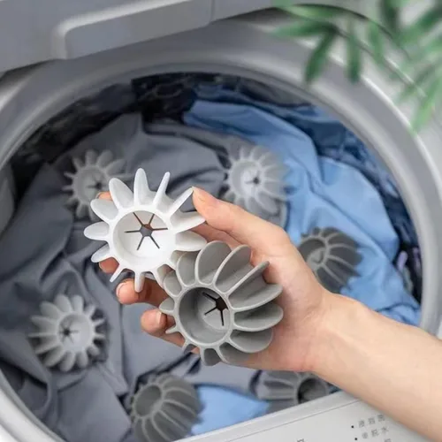 Miniatura 3 de Bolas mágicas reutilizables para lavandería, 5/10 bolas de lavandería libres de enredos para lavadoras, bolas de silicona para secadora, bolas