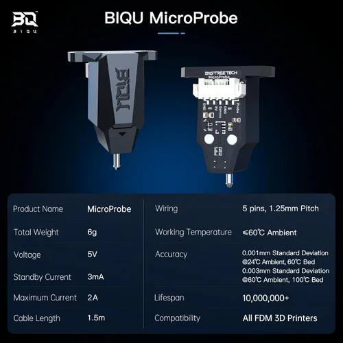 Miniatura 2 de Sensor de nivelación de cama automática BIQU MicroProbe V2.0, para impresora 3D Ender 3/Ender 3 V2/Ender 3 Pro/Ender 3 Max/Voron/H2 Extruder BIQU B1