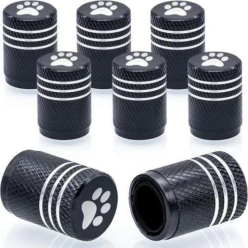 Miniatura 53 de 4 piezas tapones de válvula de neumático en forma de dados, cubiertas universales de válvula de neumático a prueba de polvo con núcleo de cobre