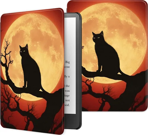 Miniatura 31 de Funda para Kindle básico de 6 pulgadas (11.ª generación), múltiples ángulos, piel sintética, delgada, con función de encendido y apagado automático