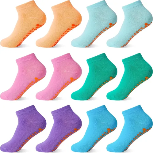 Miniatura 9 de HYCLES Calcetines Antideslizantes para Niños y Niñas Pequeños Calcetines de Agarre para Tobillo Calcetines Adhesivos Antideslizantes para Niños 6