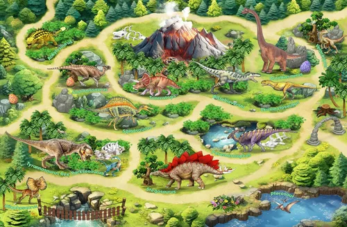 Miniatura 14 de Booooom Jackson Alfombra de Dinosaurio para Niños, Alfombra Prehistórica de Dinosaurio de Poliéster con Respaldo de Látex Antideslizante, Alfombras