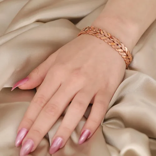 Miniatura 10 de Handmade Elegant Copper Bracelet for Women - Pure Copper Bracelet for Pain Relief and Stress Relief - Adjustable Entwisted Copper Bracelet to Fit