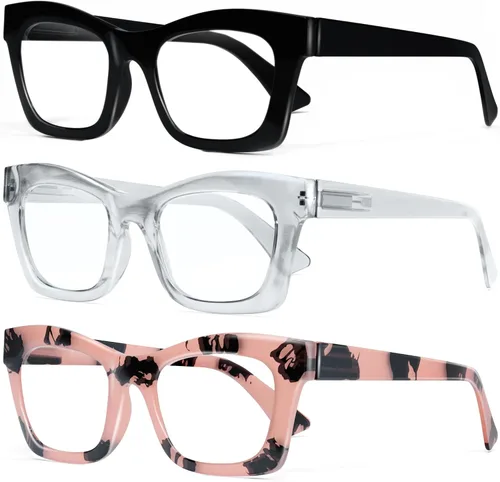 Miniatura 14 de CCVOO Lentes de lectura elegantes para mujer, anteojos elegantes, lectores de luz azul, tramposos