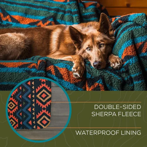 Miniatura 4 de Wilderdog Manta impermeable para perro Sherpa Fleece - 50" x 40" - Canyon