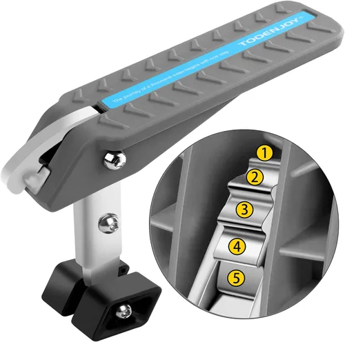 Miniatura 8 de TOOENJOY Gancho universal de 5 ángulos para puerta de coche, pedal plegable, fácil acceso, techo de automóvil, acero y goma con capacidad para hasta