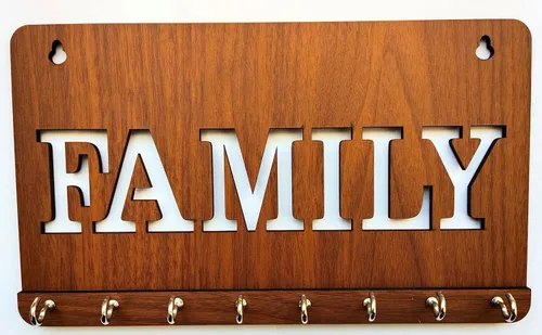 Soporte familiar para llaves de pared de madera para decoración del hogar, soporte para llaveros, regalo para el mejor diseñador familiar del mundo,