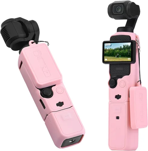 Miniatura 4 de Funda protectora de silicona para DJI Osmo Pocket 3 Funda de silicona Funda protectora Gimbal de mano Accesorios de cámara de acción (rosa)