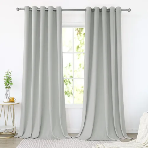Miniatura 102 de KEQIAOSUOCAI Cortinas rosa bebé de 63 pulgadas para habitación de niñas - Con aislamiento térmico que oscurece la habitación, cortinas de ventana