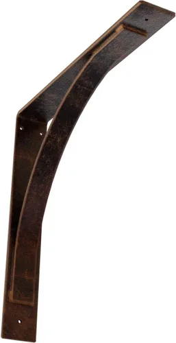 Miniatura 191 de Soporte de acero Morris de 3 pulgadas de ancho x 6 pulgadas de profundidad x 6 pulgadas de alto, latón envejecido