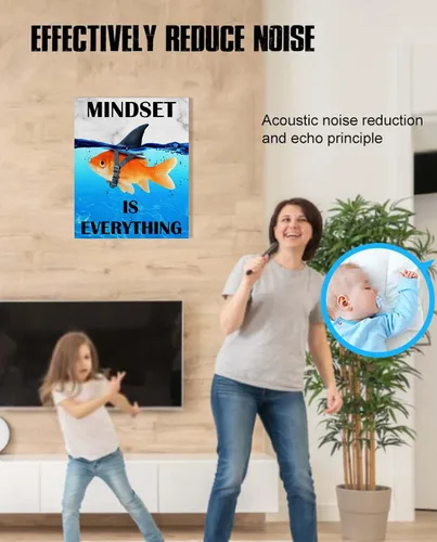 Miniatura 2 de Mindset is Everything Wall Art: póster motivacional para decoración de pared, citas inspiradoras, impresiones positivas para el hogar, 12 x 15