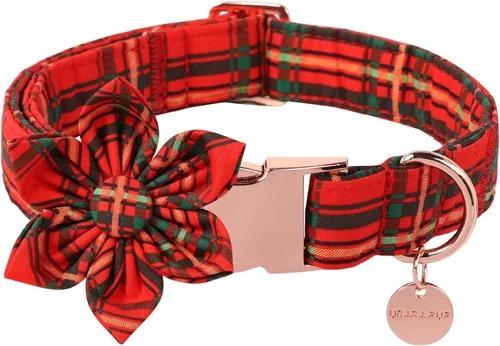 Miniatura 38 de Collar de Navidad para perro con pajarita, collar de Navidad para cachorros, hembras, machos, perros o gatos, collares con lazo con hebilla de metal