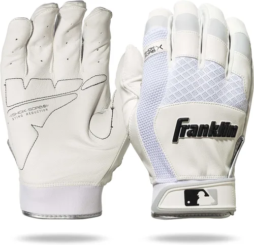 Miniatura 13 de Franklin Sports MLB - Guantes de bateo Shok-Sorb X para béisbol y sóftbol - Guantes de bateo acolchados sin picazón para adultos y jóvenes - Varias