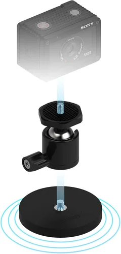Miniatura 8 de SABRENT Soporte magnético recubierto de goma para cámaras de acción/cámaras y pequeñas DSLR (CS-MG88)