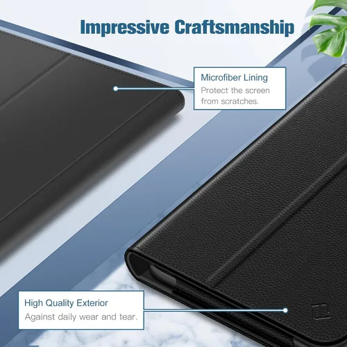 Miniatura 5 de Fintie Funda tipo folio para tablet Fire 7 (12ª generación, versión 2022), último modelo, piel vegana de alta calidad, delgada, plegable