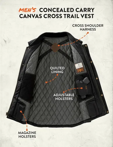Miniatura 7 de Legendary Whitetails Chaleco cruzado de lona para hombre