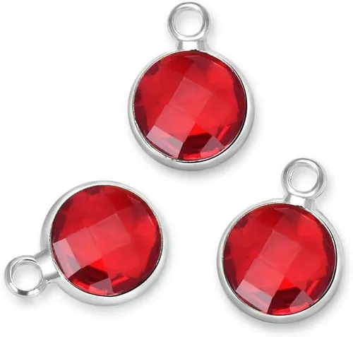 Miniatura 20 de Adabele Colgante de piedra natal de plata de grado A, 0.236 in, pequeño, 0.315 in y 0.394 in para aretes personalizados, pulseras, collares