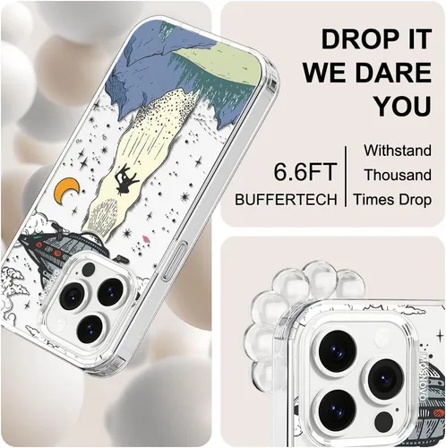 Miniatura 5 de MOSNOVO Funda para iPhone 13 Pro, [Buffertech protección contra caídas de grado militar de 6.6 pies] [Tecnología antidespegado] Funda Transparente