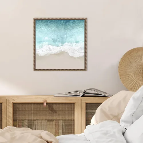Miniatura 5 de Amanti Art Lienzo enmarcado para pared, 16 x 16 pulgadas, olas del océano II, por Maggie Olsen, lienzo enmarcado para pared, obras de arte de playa