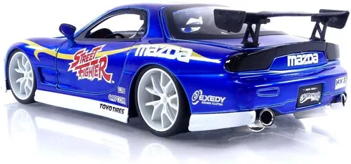 Miniatura 3 de Jada Street Fighter 1:24 1993 Mazda RX-7 - Coche fundido a presión y figura de Chun-Li de 2.75 pulgadas, juguetes para niños y adultos