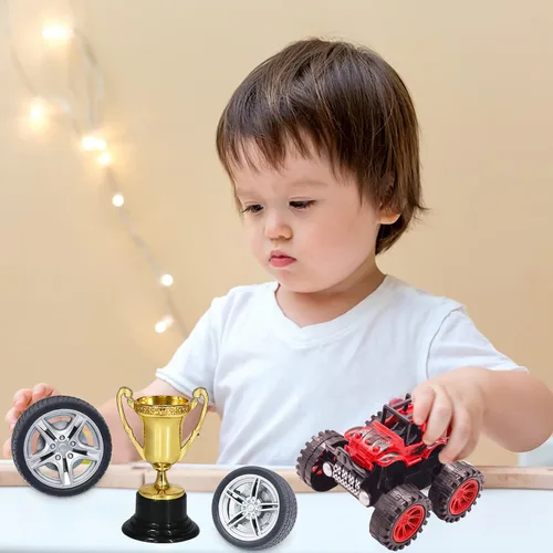 Miniatura 5 de MEMOVAN Decoración para tarta de camiones, decoración de tarta de camión para niños, coche de carreras para tarta de cumpleaños, decoración