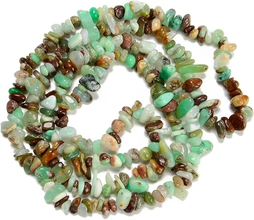 Miniatura 10 de Juego de pulseras de piedras preciosas de aventurina azul natural de 0.197-0.315 in, diseño de grava curativa, cuentas de piedra irregular, diseño