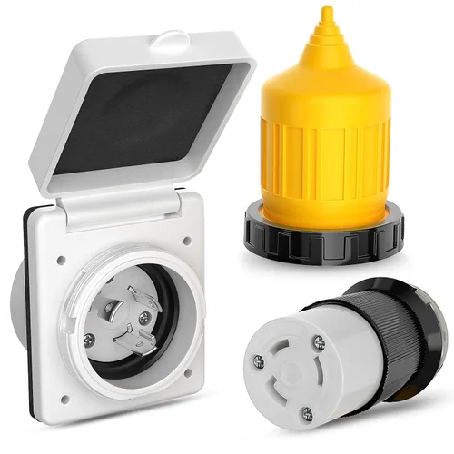 Miniatura 14 de Nilight Kit de entrada y salida de alimentación de 50 amperios para RV con protector de cable de arranque, ETL listado, 125/250V, NEMA SS2-50P Combo