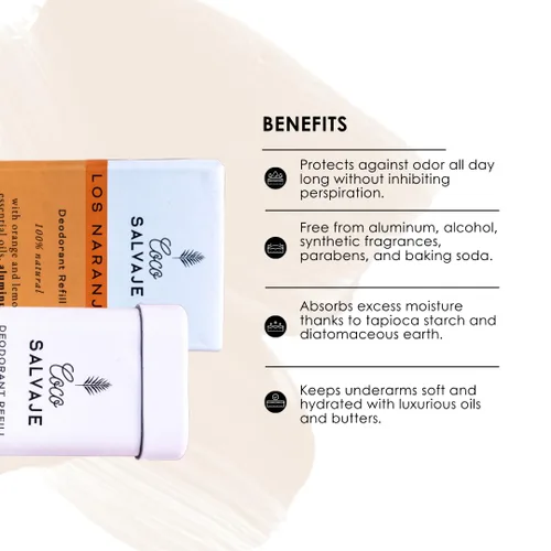 Miniatura 3 de Desodorante natural sin aluminio para mujeres y hombres con magnesio Vegano hipoalergénico Barra desodorante segura para el embarazo