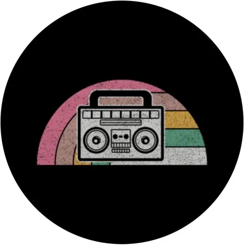 Miniatura 3 de Vintage Retro Ghetto Blaster 80's 90's Hip Hip Rap Music PopSockets Adhesivo PopGrip