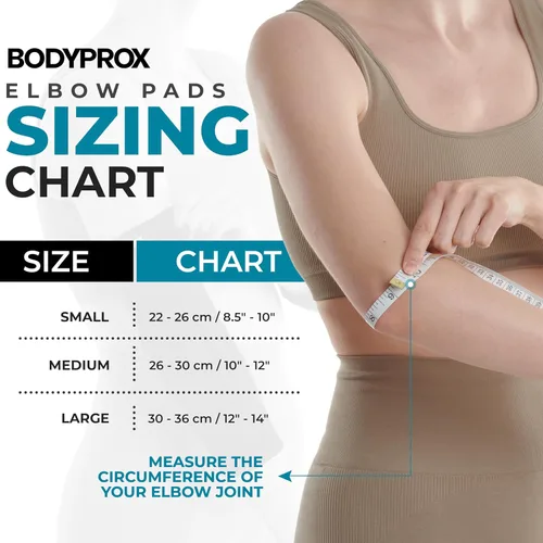 Miniatura 2 de Bodyprox Almohadillas de protección para codos, 1 par, manga protectora para codo
