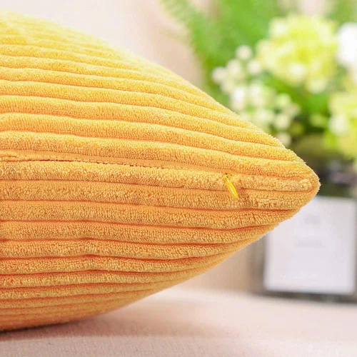 Miniatura 87 de Artscope Fundas de Almohada de Pana a Rayas Acogedoras Súper Suaves Decorativas Cuadradas Fundas de Cojín para Sofá Sillón Dormitorio Decoración