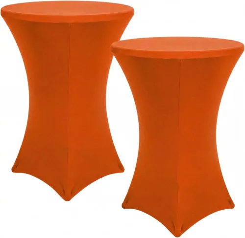 Miniatura 15 de Mantel para mesa de cóctel, paquete de 2 manteles de cóctel ajustables de elastano, manteles redondos elásticos para bar, boda, fiesta, banquete