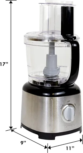 Miniatura 7 de Kenmore - Procesador de alimentos y picador de verduras de 11 tazas con disco reversible para cortar/triturar, picar, rebanar, picar, rallar, hacer
