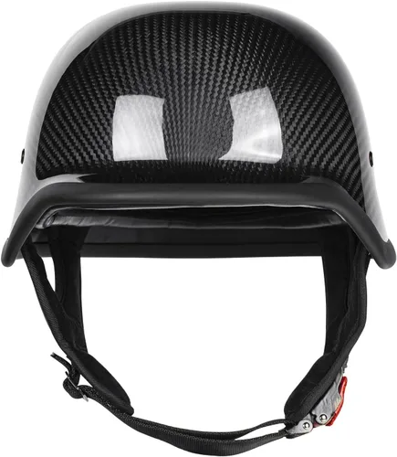 Miniatura 3 de Kaese Medio casco retro de la motocicleta de la fibra de carbono del estilo alemán certificado DOT