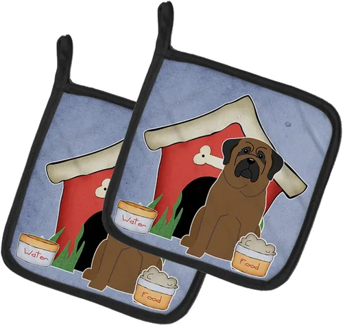 Miniatura 41 de Caroline's Treasures BB2894PTHD Dog House Collection Chow Chow Chow - Par de soportes para ollas, 7.5HX7.5W, multicolor 4-Azul