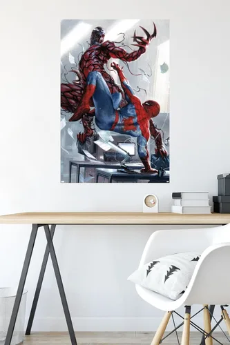 Miniatura 4 de Trends International Marvel Comics Carnage - Póster de pared de batalla con Spider-Man, 22.375 x 34 pulgadas, versión premium sin marco
