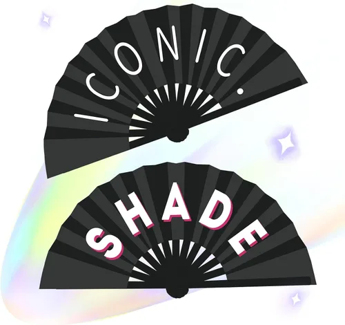 Miniatura 4 de Paquete de 3 ventiladores de mano grandes de bambú plegables para rave, ventilador chino de mano, ventilador icónico para desfile de festivales