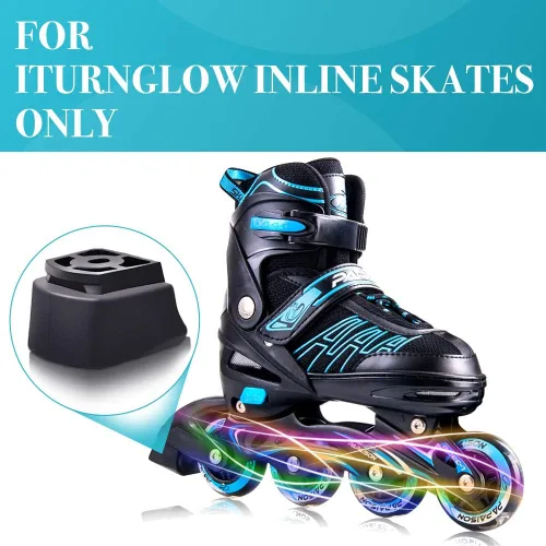 Miniatura 2 de Patines en línea ajustables para mujeres y hombres, tapón de freno de repuesto para patines en línea, color negro, talla única