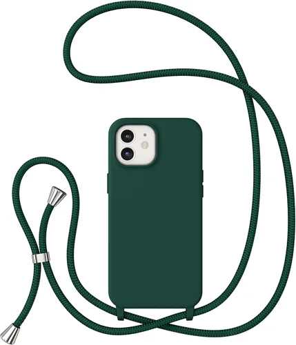 Miniatura 9 de ZTOFERA Funda para iPhone 12/12 Pro con correa, funda cruzada para teléfono con cordón ajustable para el cuello para el hombro, silicona suave a